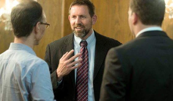 Former Montana Solicitor General Lawrence VanDyke talks with law students before a Montana Supreme Court candidate forum at the University of Montana in Missoula in 2014. VanDyke, who later was appointed to a federal appeals court when Donald Trump was president, wrote the opinion in the Miss United States of America ruling on Wednesday.