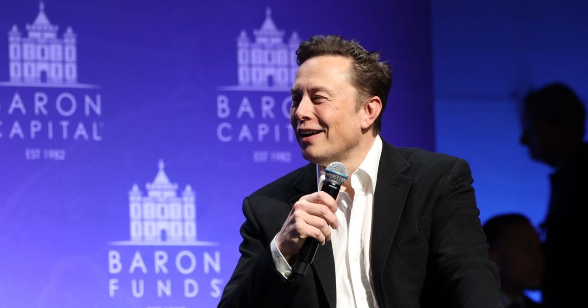 New Tesla owner Elon Musk is interviewed Friday at the Baron Investment Conference in New York City.