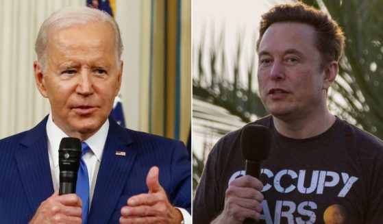President Joe Biden, left; new Twitter owner Elon Musk, right.