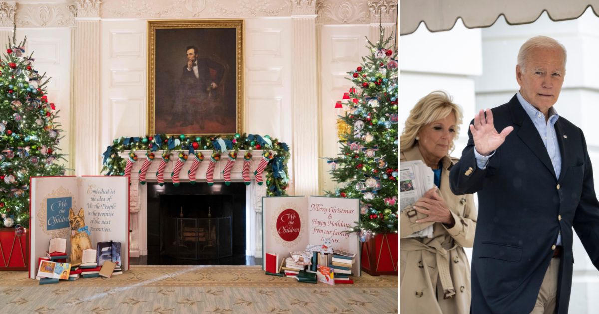 Bidens Make Cruel Statement with Stockings Above Their WH Fireplace - Second Year in Row