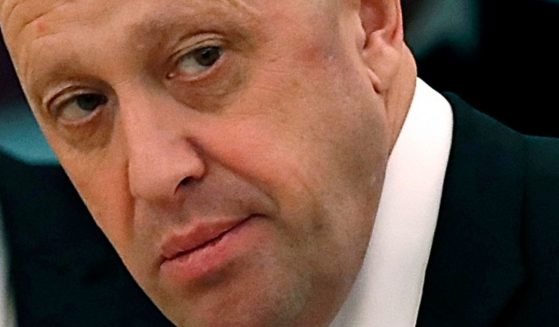 Russian businessman Yevgeny Prigozhin is shown prior to a meeting of Russian President Vladimir Putin and Chinese President Xi Jinping at the Kremlin in Moscow, Russia, on July 4, 2017.