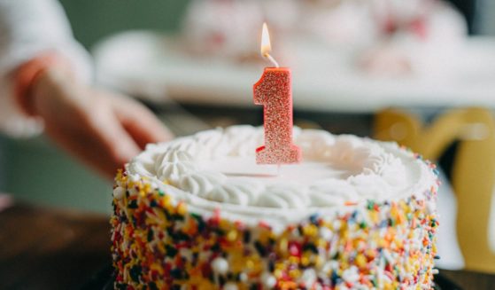 The above stock image is of a baby's first birthday cake.