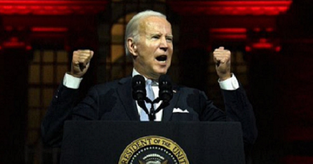 President Joe Biden delivers a Sept. 1 speech at Independence National Historical Park in Philadelphia, Pennsylvania. Biden's speech was widely panned, but he is apparently planning a repeat performance at the Capitol only six days before Election Day.