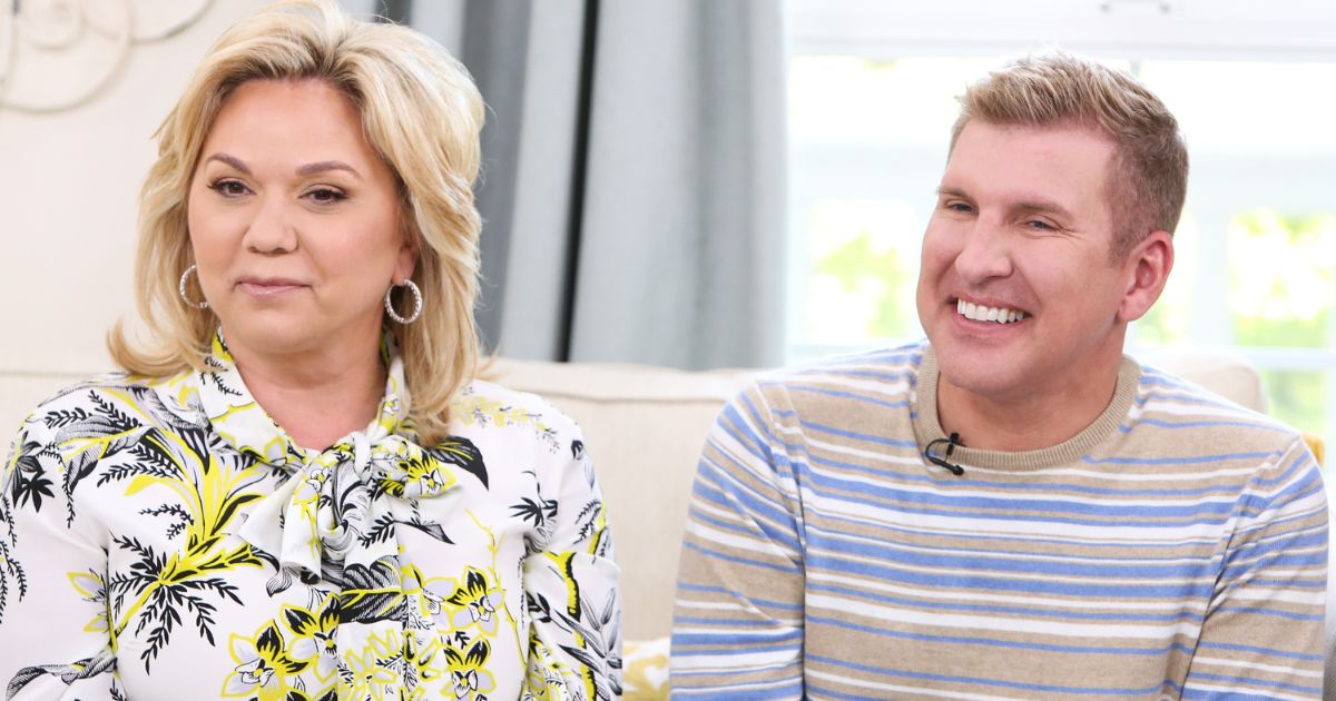 Reality TV Personalities Julie Chrisley, left, and Todd Chrisley, right, visit Hallmark's "Home & Family" at Universal Studios Hollywood on June 18, 2018, in Universal City, California.
