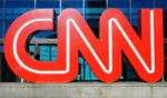 The CNN logo is pictured at the CNN center in downtown Atlanta in January 2019.