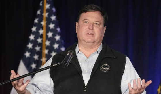 Indiana Attorney General Todd Rokita speaks during a watch party for Jennifer-Ruth Green, the Republican candidate for Indiana's 1st Congressional District in Schererville, Indiana, on Nov. 8.
