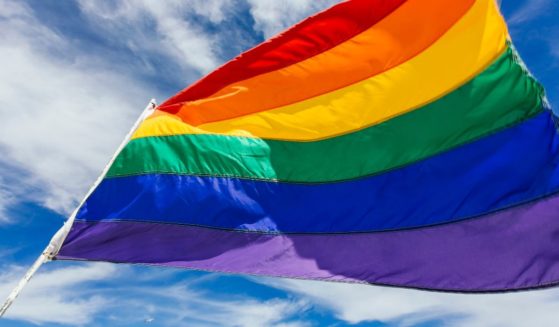 The above stock image is of a LGBT flag.