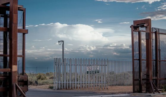 A gate is seen at border between Sunland Park, New Mexico, and Puerto Anapra Chihuahua, Mexico.
