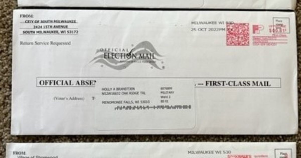 The above image is of alleged military ballots.