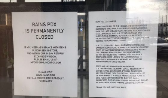 The above note was attached to a store in Portland.