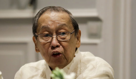 Communist Party of the Philippines leader Jose Maria Sison delivers a speech on January 19, 2017.