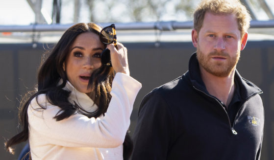 Prince Harry and Meghan Markle, Duchess of Sussex, visit the track and field event at the Invictus Games in The Hague, Netherlands, on April 17.