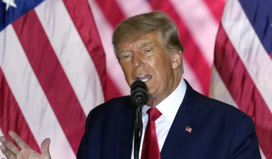 Former President Donald Trump announces a third run for president as he speaks at the Mar-a-Lago Club in Palm Beach, Florida, on Nov. 15.