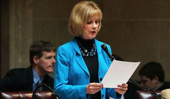 Wisconsin State Senator Alberta Darling addresses the Senate in Madison, Wisconsin on Feb. 25, 2011.