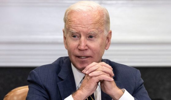 President Joe Biden meets with congressional leaders at the White House in Washington on Tuesday.