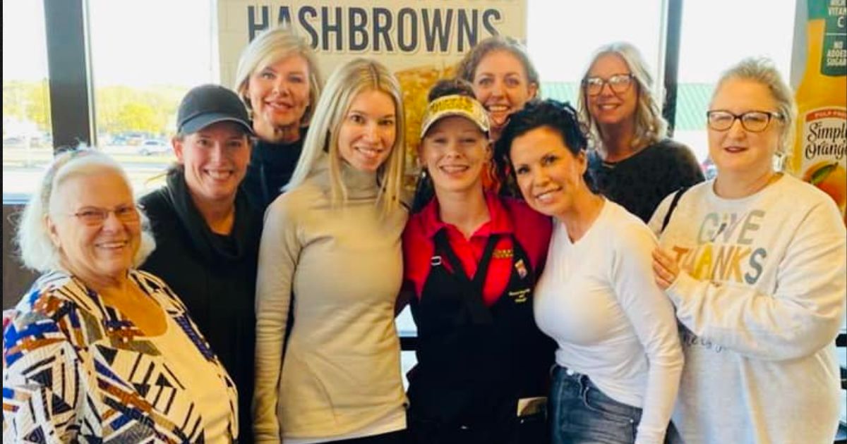 Group members pitched in $100 each to make their server's day.