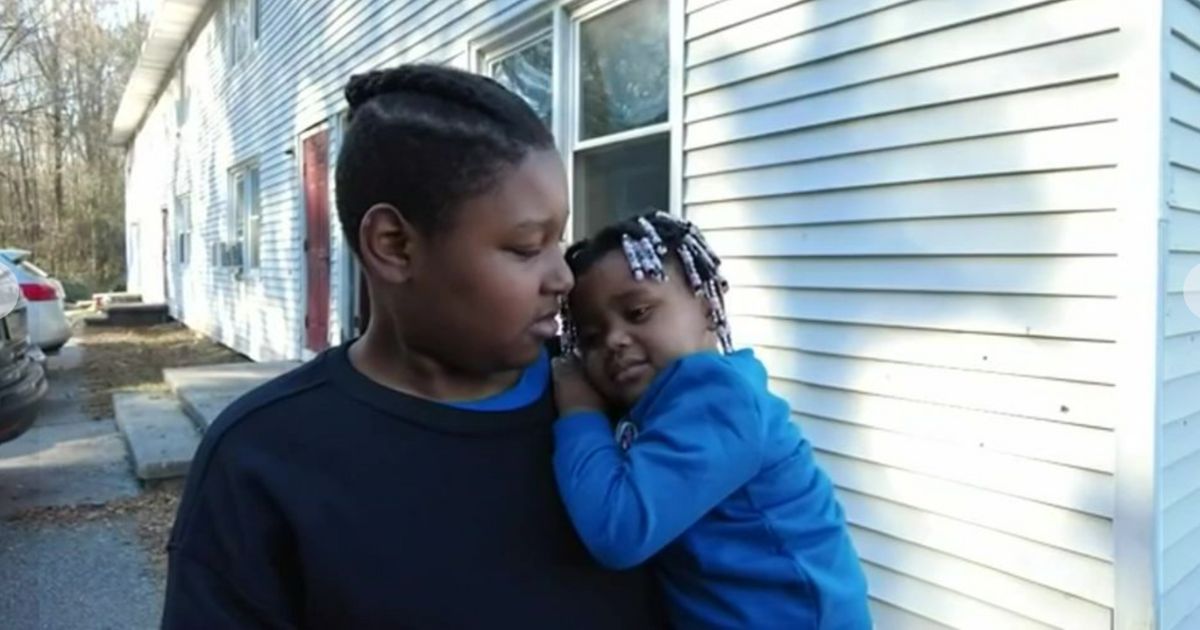 On Nov. 22, La'Prentis Doughty, left, saved his 2-year-old sister Loyalty Doughty, right, from a fire after an electrical outlet malfunctioned in their Salisbury, Maryland, apartment.