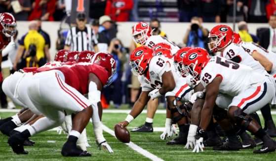 The Georgia offense faces off against the Alabama defense in the College Football Playoff championship game at Lucas Oil Stadium in Indianapolis on Jan. 10.