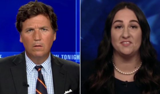 New Jersey mom Angela Reading, right, told Tucker Carlson she was alarmed after a military officer said her Facebook post was being investigated by state and local authorities.
