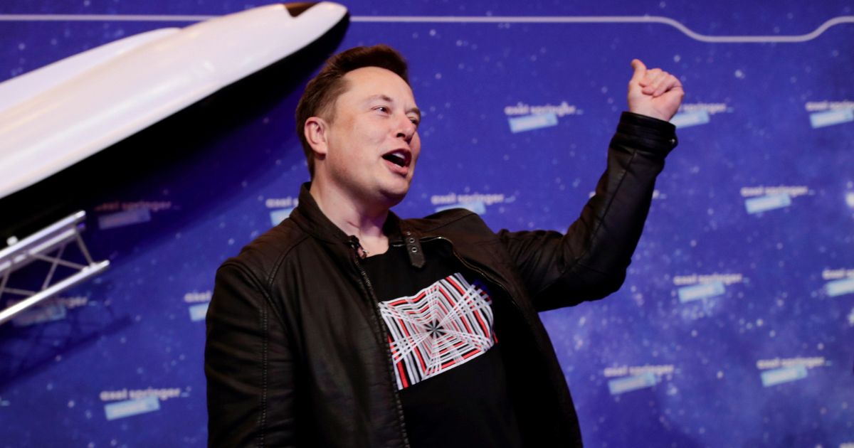 SpaceX owner and Tesla CEO Elon Musk arrives on the red carpet for the Axel Springer media award, in Berlin, Germany, on Dec. 1, 2020.