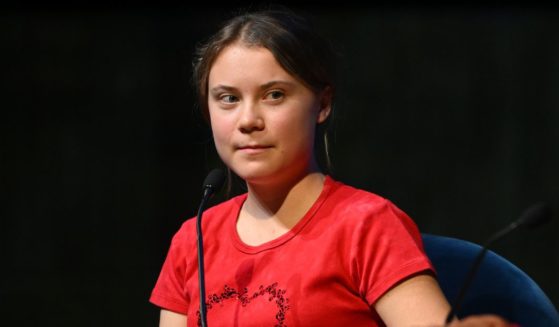Greta Thunberg was interviewed during the global launch of "The Climate Book" at The Royal Festival Hall in London on October 30.