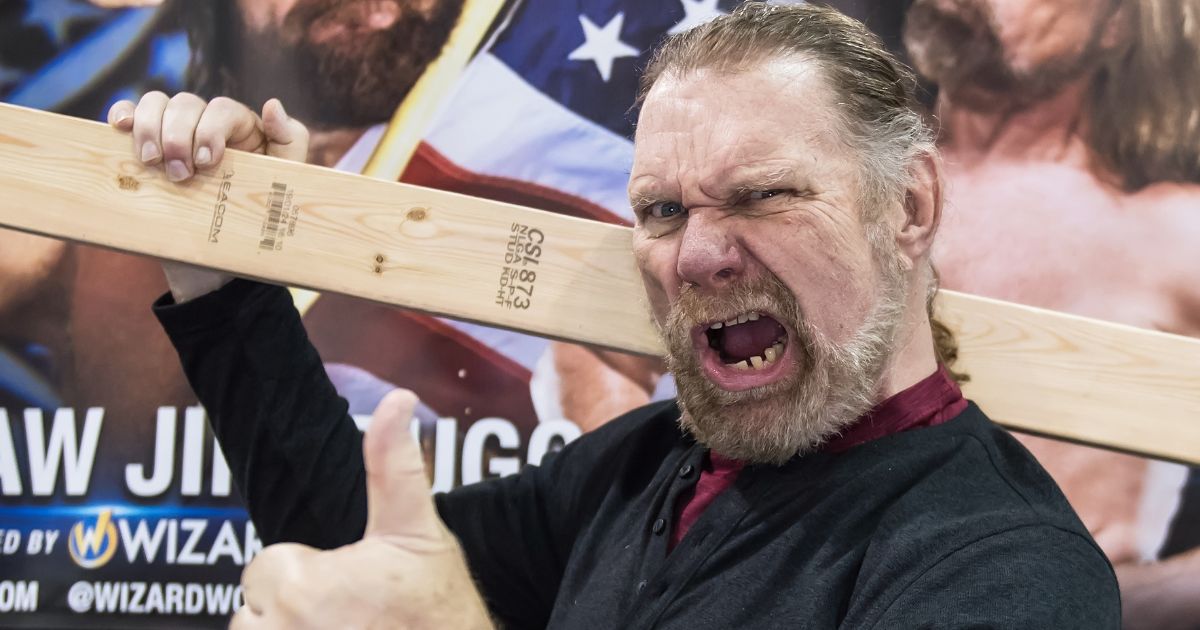 Professional wrestler 'Hacksaw' Jim Duggan is seen in a file photo from 2019. Duggan reported subduing an intruder at his home Dec. 8, holding him at gunpoint until police arrived.