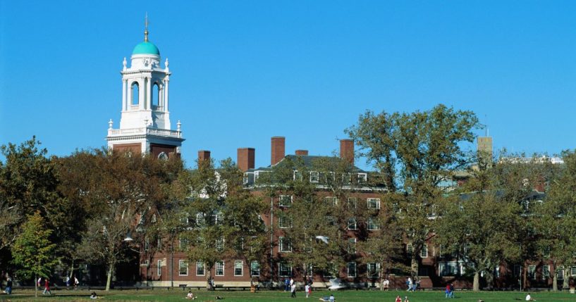 Buildings from the Harvard University campus are pictured in this stock photo.