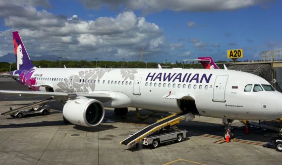 A Hawaiian Airlines Airbus A321neo passenger aircraft is seen at the gate at Daniel K. Inouye International Airport in Honolulu on Nov 25, 2019.
