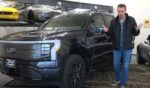 Automotive YouTuber Tyler Hoover talks about the range of the Ford F-150 Lightning.