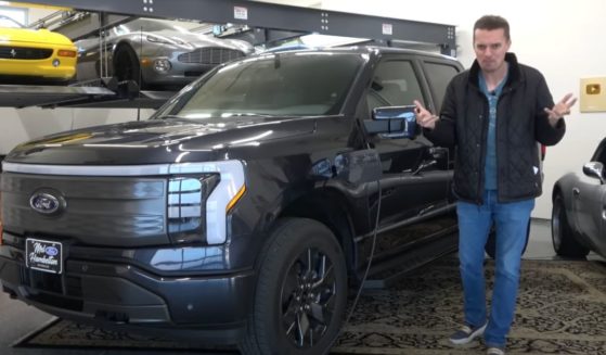 Automotive YouTuber Tyler Hoover talks about the range of the Ford F-150 Lightning.