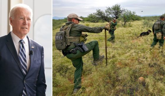 Joe Biden and Border Patrol agents