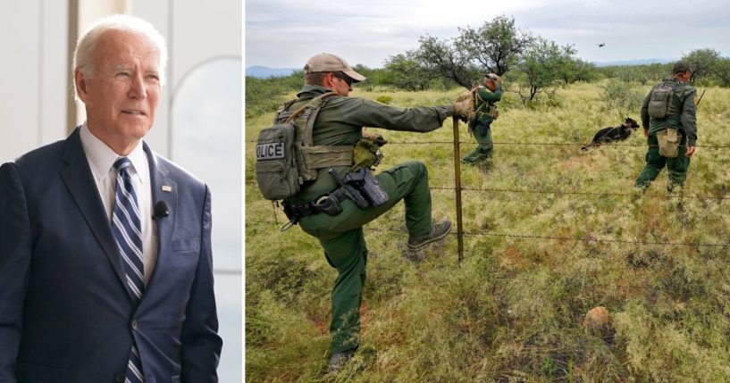 Joe Biden and Border Patrol agents