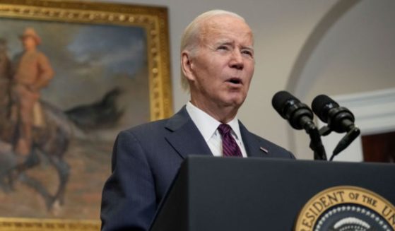 President Joe Biden discusses inflation and the economy in the Roosevelt Room of the White House Tuesday.
