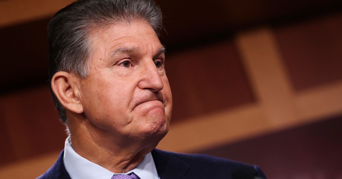Democratic Sen. Joe Manchin of West Virginia speaks during a news conference at the U.S. Capitol in Washington on Sept. 20.