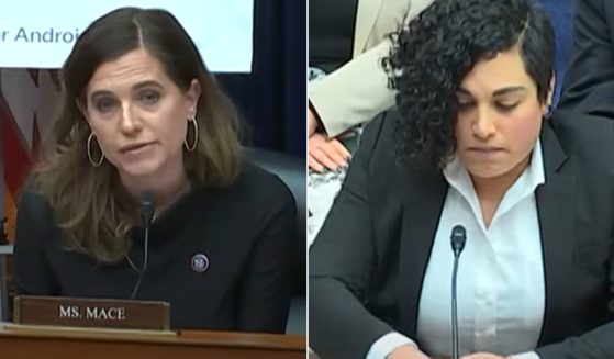 South Carolina Republican Rep. Nancy Mace, left, questions left-wing transgender activist Alejandra Caraballo during a House Oversight Committee hearing on Tuesday.