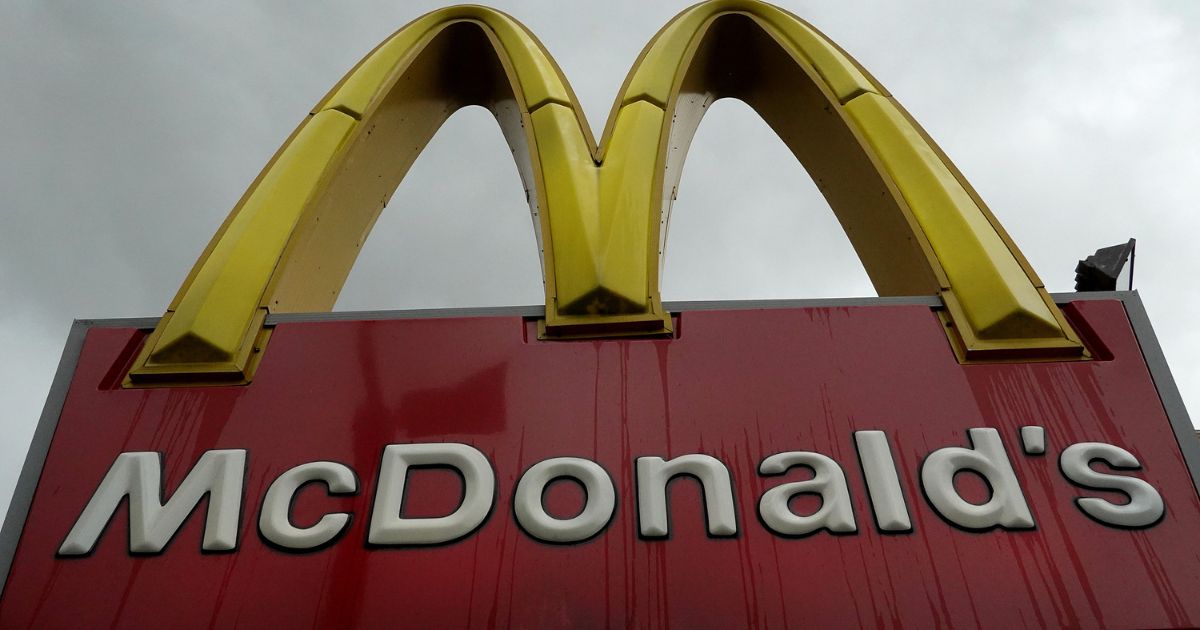 The McDonald's logo is pictured outside of a restaurant in Miami, Florida, on July 26.