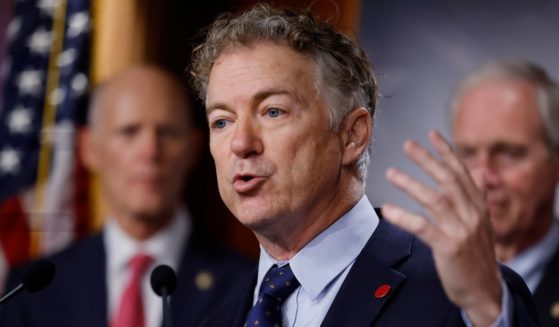 Republican Sen. Rand Paul speaks against the $1.7 trillion omnibus spending legislation for fiscal year 2023 at a news conference at the U.S. Capitol on Tuesday.