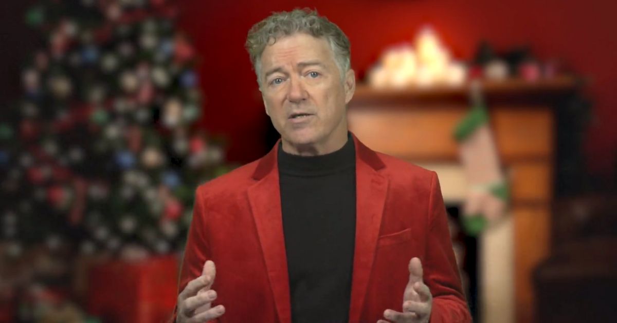 Republican Sen. Rand Paul of Kentucky reads a Christmas poem.