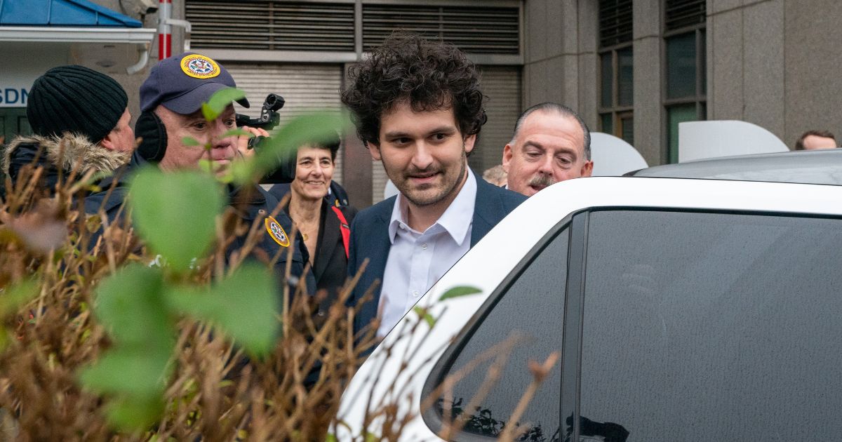 FTX founder Sam Bankman-Fried leaves Manhattan Federal Court after his arraignment and bail hearings on December 22, 2022 in New York City.