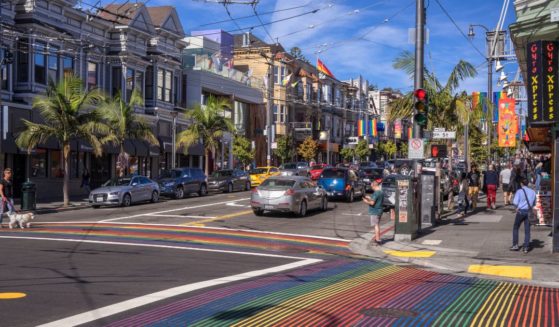 San Francisco's Castro Street is seen in an undated file photo.