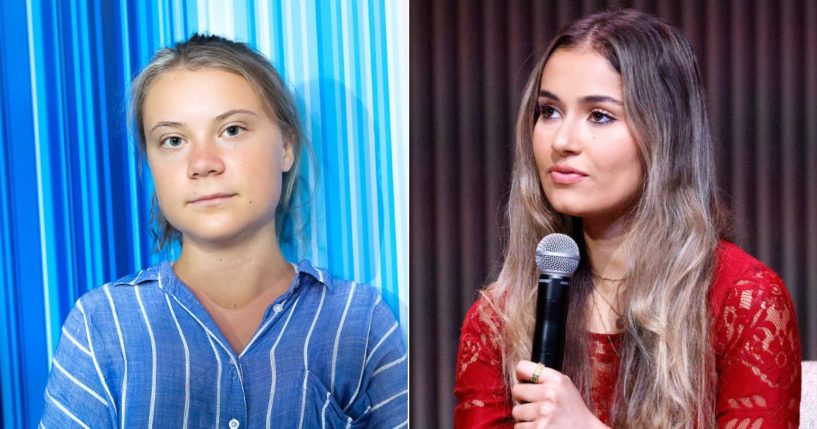 Climate activist Greta Thunberg, left, spoke out against COP26 and said she would not attend COP27. Now, it appears she is being replaced by activist Sophia Kianni, right.