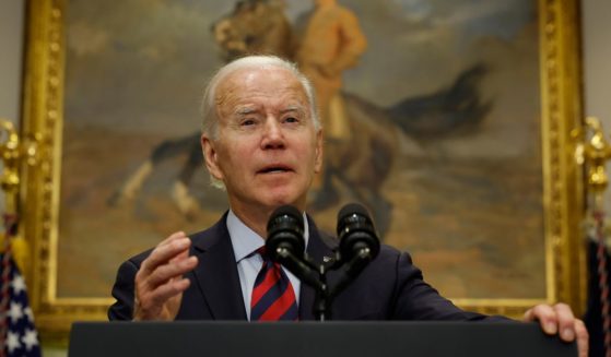 President Joe Biden delivers brief remarks before signing bipartisan legislation averting a rail workers strike in the Roosevelt Room at the White House on December 2, 2022 in Washington, DC.