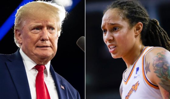 Former President Donald Trump, left, was not impressed with the Biden administration's prisoner exchange with Russia that won the release of WNBA star Brittney Griner, right.
