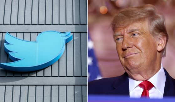 New information released in the "Twitter Files" shows that Twitter executives "bent the rules" on public policy in order to ban then-President Donald Trump, right, from the social media platform.
