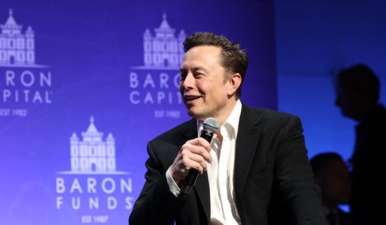 Tesla CEO Elon Musk being interviewed