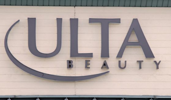 The sign for Ulta Beauty is displayed outside a store in Levittown, New York, on March 16, 2020.