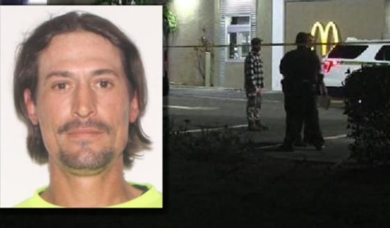 According to police, 36-year-old Brandon Turner, left, was killed Sunday night outside a McDonald's restaurant in Port St. John, Florida, after he started attacking a man he might have mistaken for someone else.