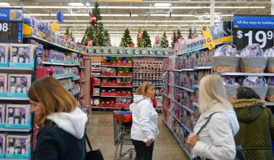 Women shop at a Walmart in Secaucus, New Jersey, on Nov. 22.