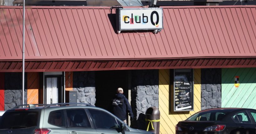 Law enforcement officials continue their investigation into Saturday's shooting at the Club Q nightclub on Nov. 21 in Colorado Springs, Colorado.