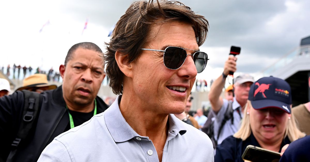 Actor Tom Cruise walks in the Paddock prior to the F1 Grand Prix of Great Britain at Silverstone on July 3 in Northampton, England.